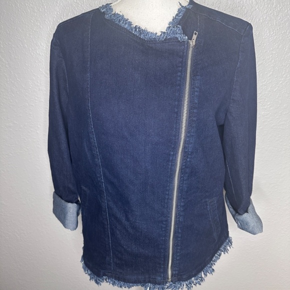 DG2 Diane Gilman denim Jacket - Picture 2 of 8